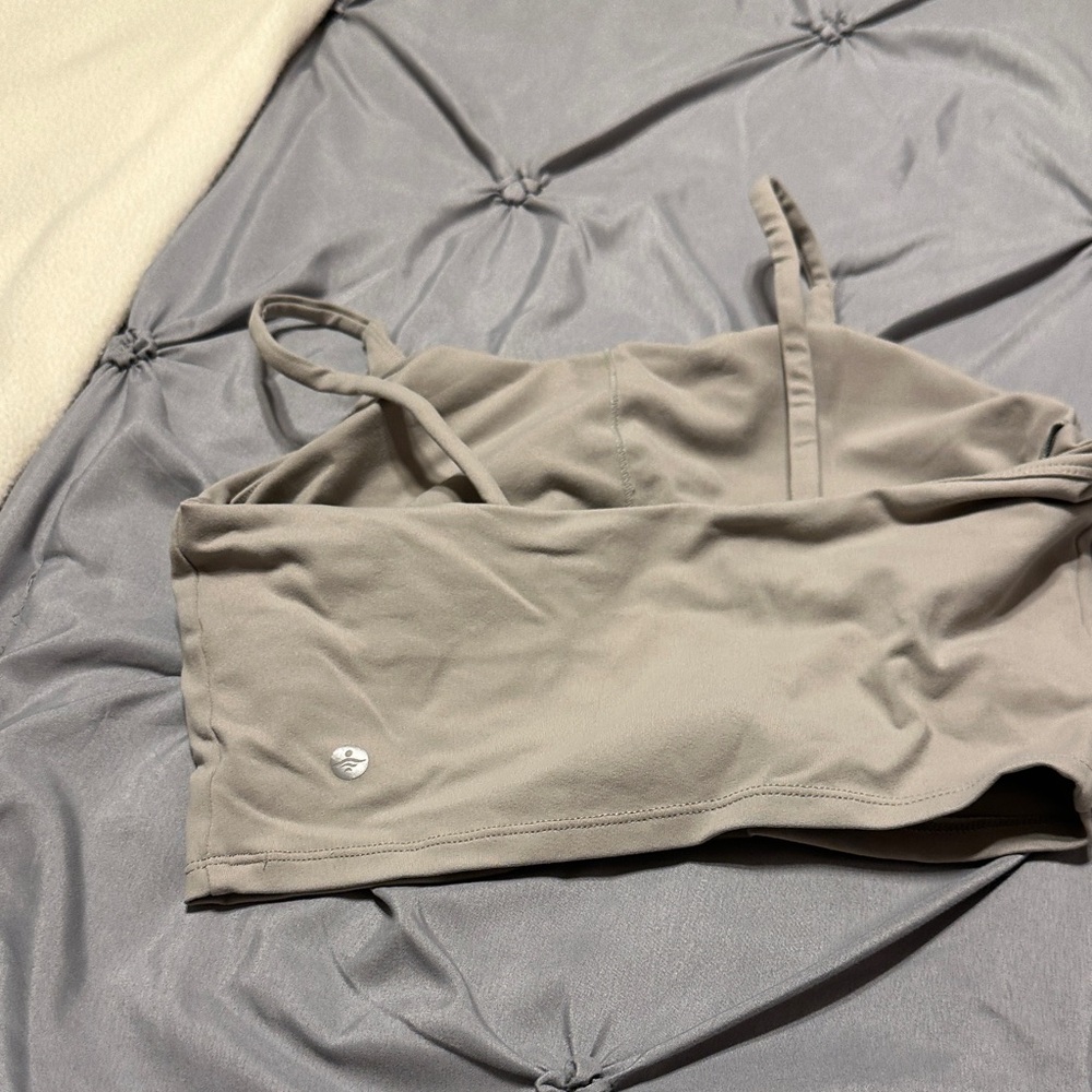 Gray Cropped Tank Top - Picture 2 of 4